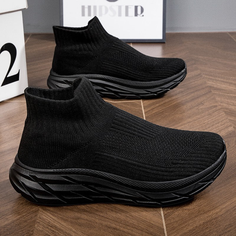 2025 Foreign Trade New Casual Shoes Thick Sole Increased Slip-on Women's Shoes Lazy Lovers Socks Mouth sneaker