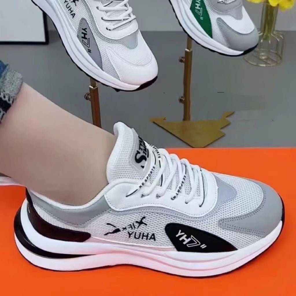 Men's and Women's Same Sports Shoes, Mesh Breathable Dad Shoes, Casual Soft Sole Fashion Running Couple Shoes, Fly-Knit Sports Shoes