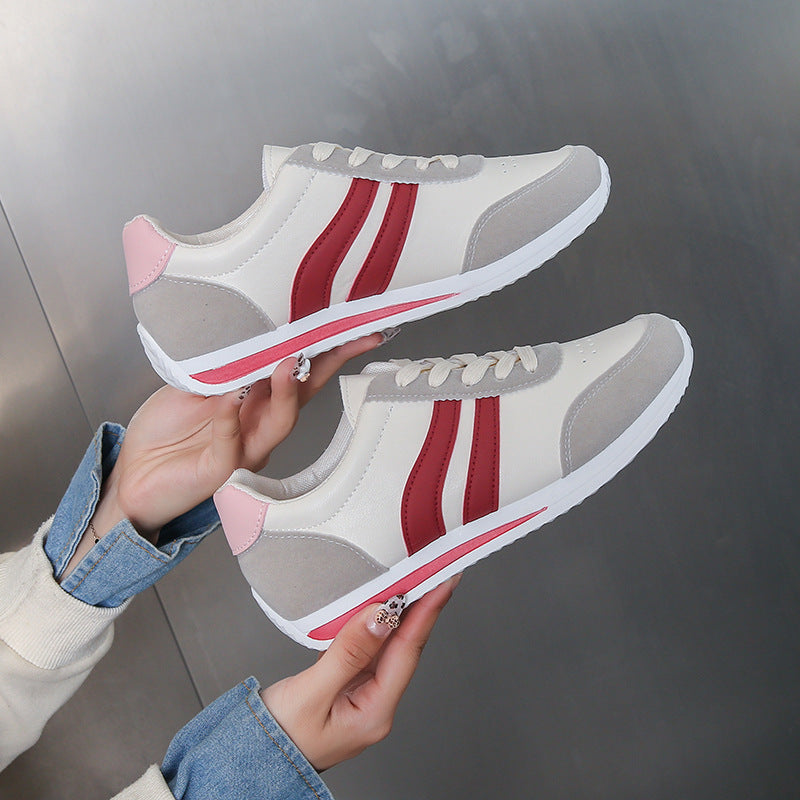 2026 Autumn New Lace-Up Casual Sports Shoes Soft-Soled Running Shoes Versatile Student Shoes Flat Non-Slip Women's Shoes