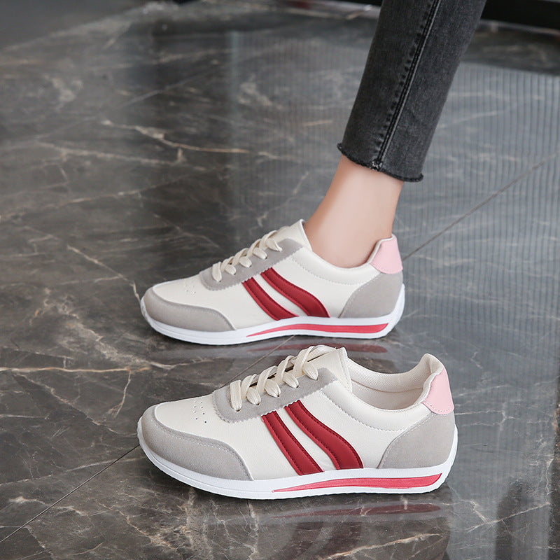 2026 Autumn New Lace-Up Casual Sports Shoes Soft-Soled Running Shoes Versatile Student Shoes Flat Non-Slip Women's Shoes