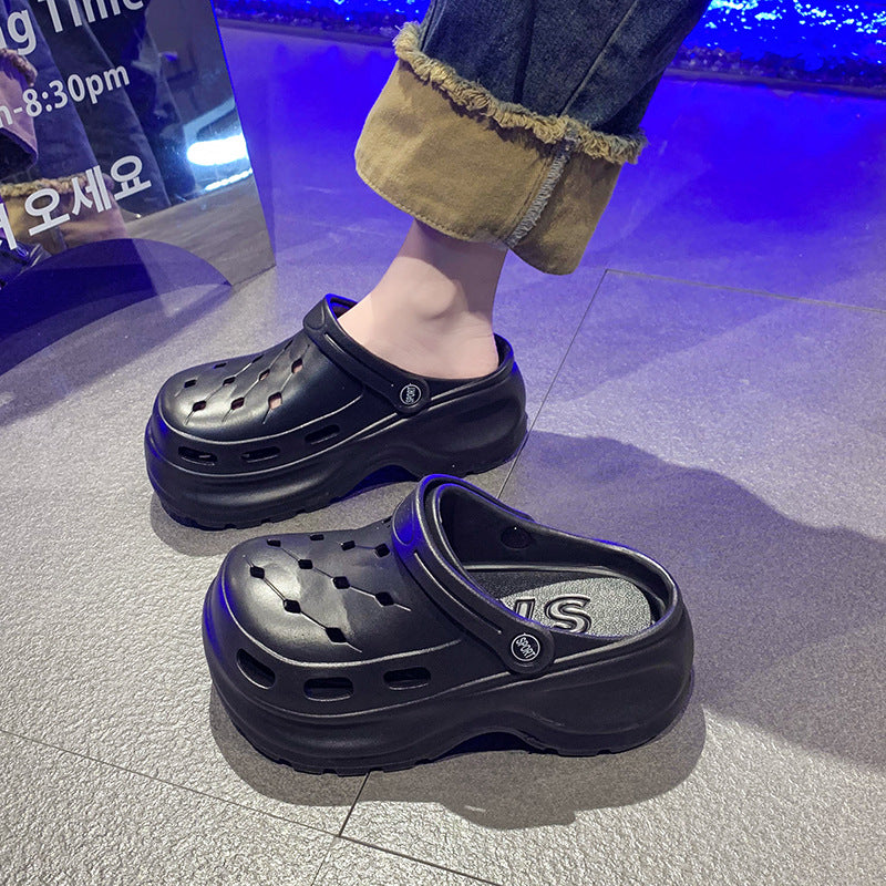 Thick Bottom Flip-Flops Men's Outer Wear Summer 2024 New Fashionable High-end Non-slip Beach Wear-resistant Small Height-increasing Slippers
