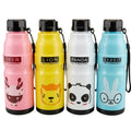 Kids Water Bottle 650ml | Cute Minions Panda Rabbit Design | Leak-Proof BPA Free | Random Color