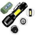 Metal COB Flashlight Torch  | Mini Rechargeable LED Work Light & Waterproof Emergency Penlight