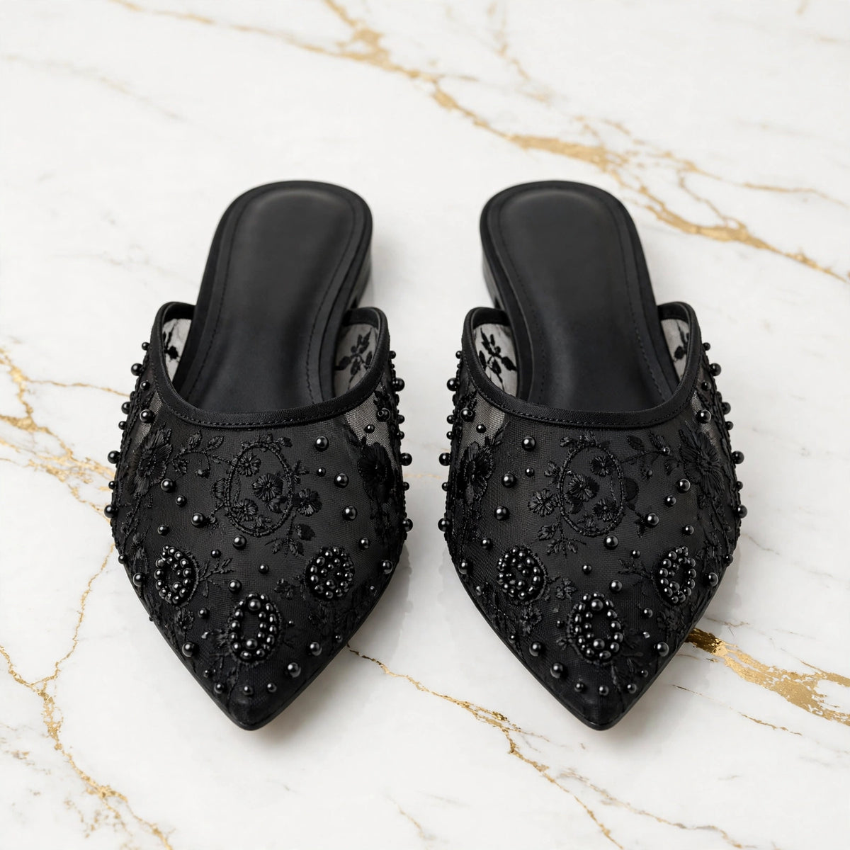 Net Glow Mules