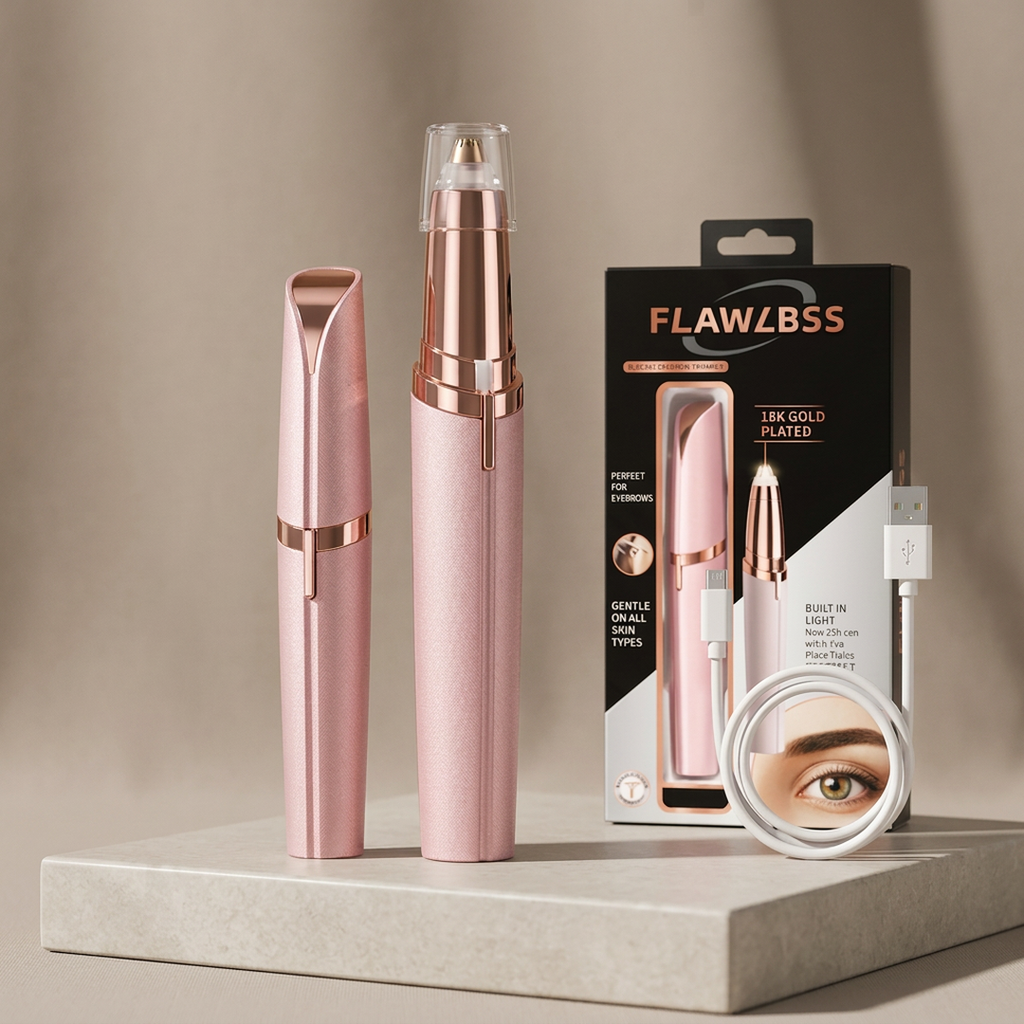 Electric Eyebrow Trimmer for Women Rose Gold