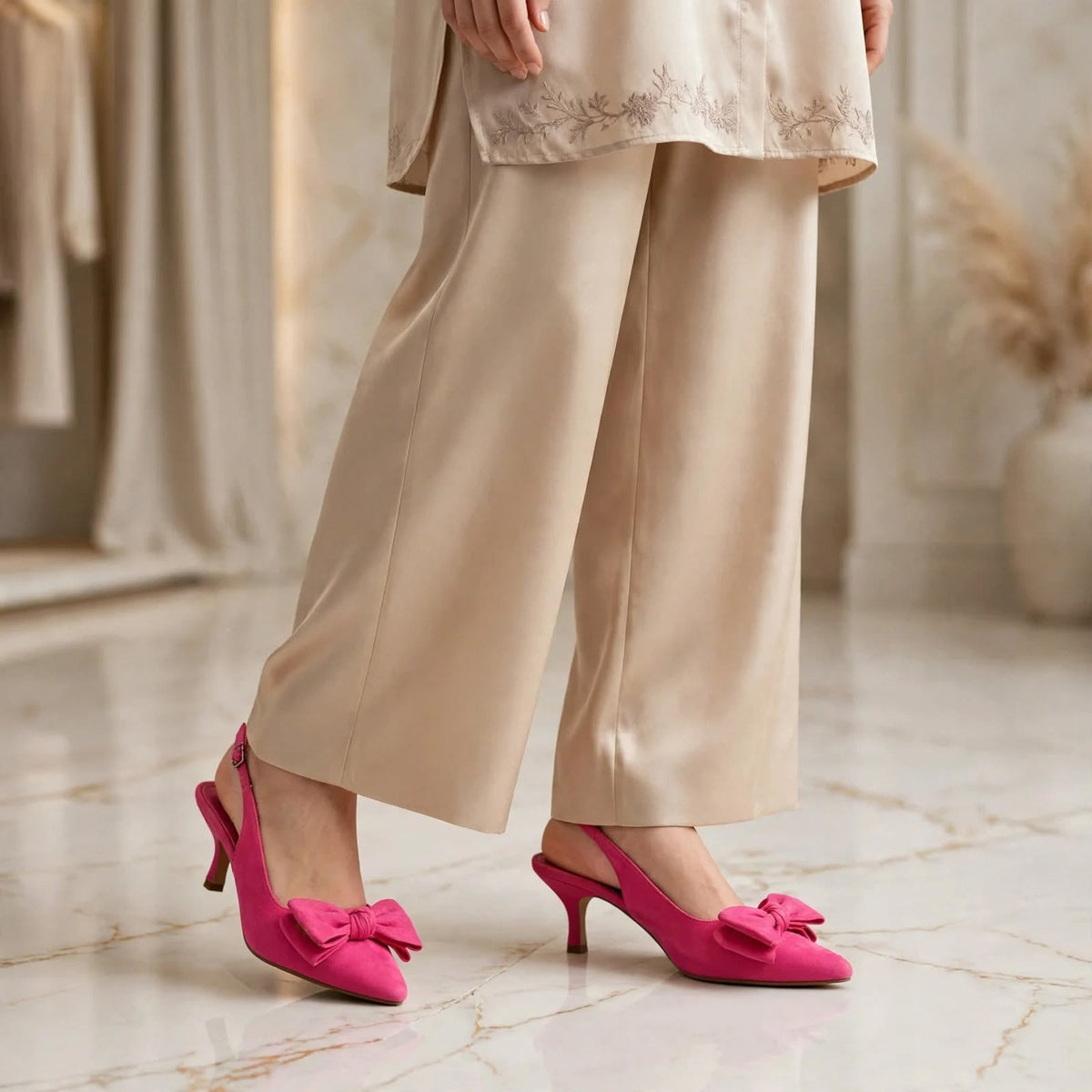 CRAVAT BOW HEELS