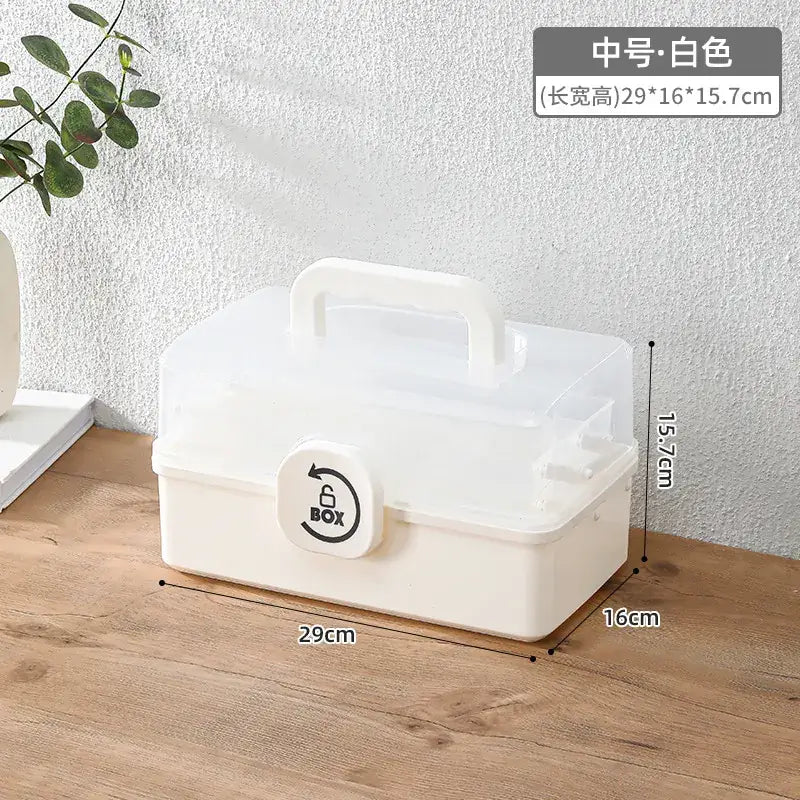 Younai Multi-Layer Medicine Storage Box White