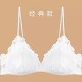 Black Lace Triangle Cup Bra Small Chest Push Up
