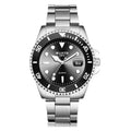 Men's Green Chronograph Watch with Stainless Steel Band