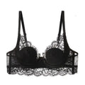 Black Lace Bra Large Bust Anti-Sagging Minimizer