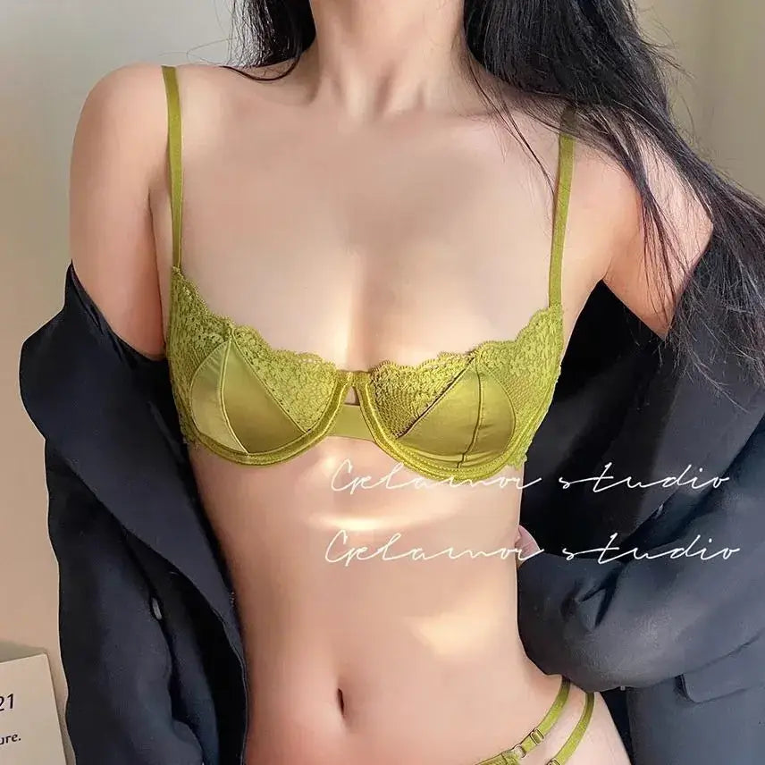 Ultra-Thin Lace Underwear for Big Chest Support