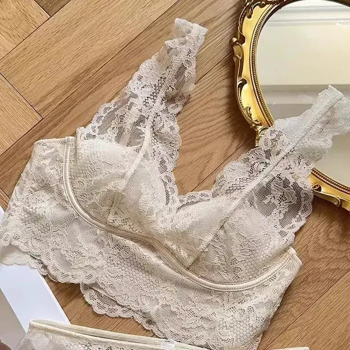 Big Chest Small Underwear Women's French Lace Back Vest