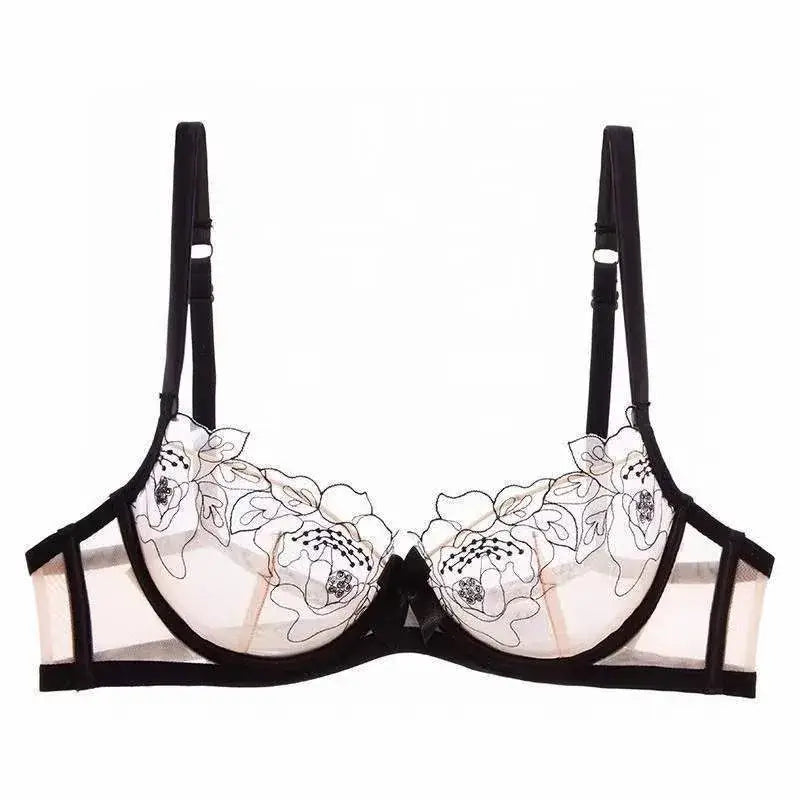 French Style Lace Bra Suit Women Sexy Big Chest Small