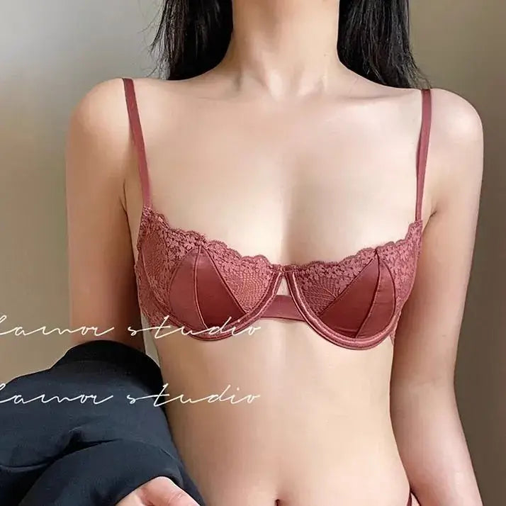 Ultra-Thin Lace Underwear for Big Chest Support