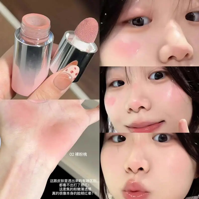 Korean Matte Blush Liquid Orange Low Saturation