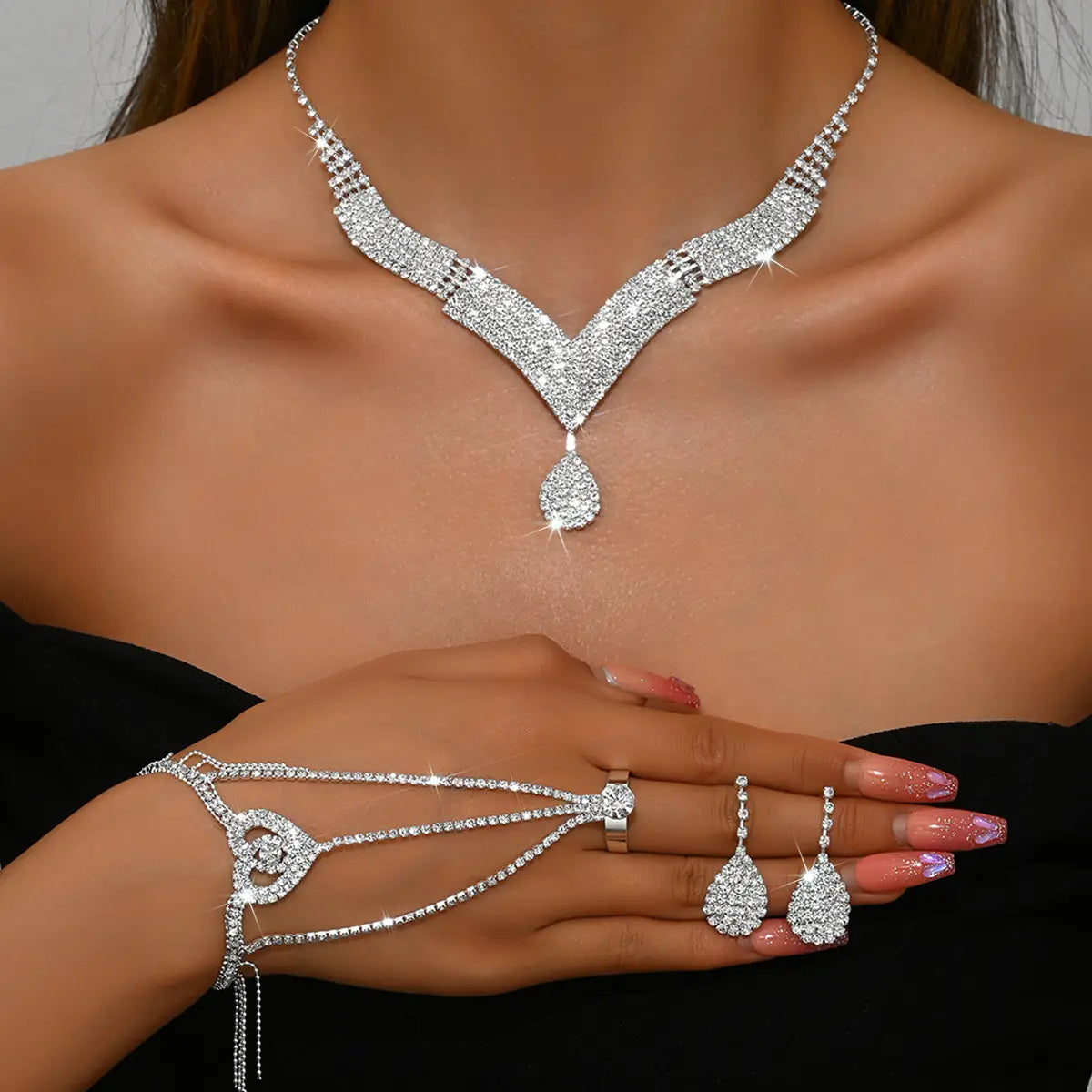 European & American Wedding Jewelry Set for Women