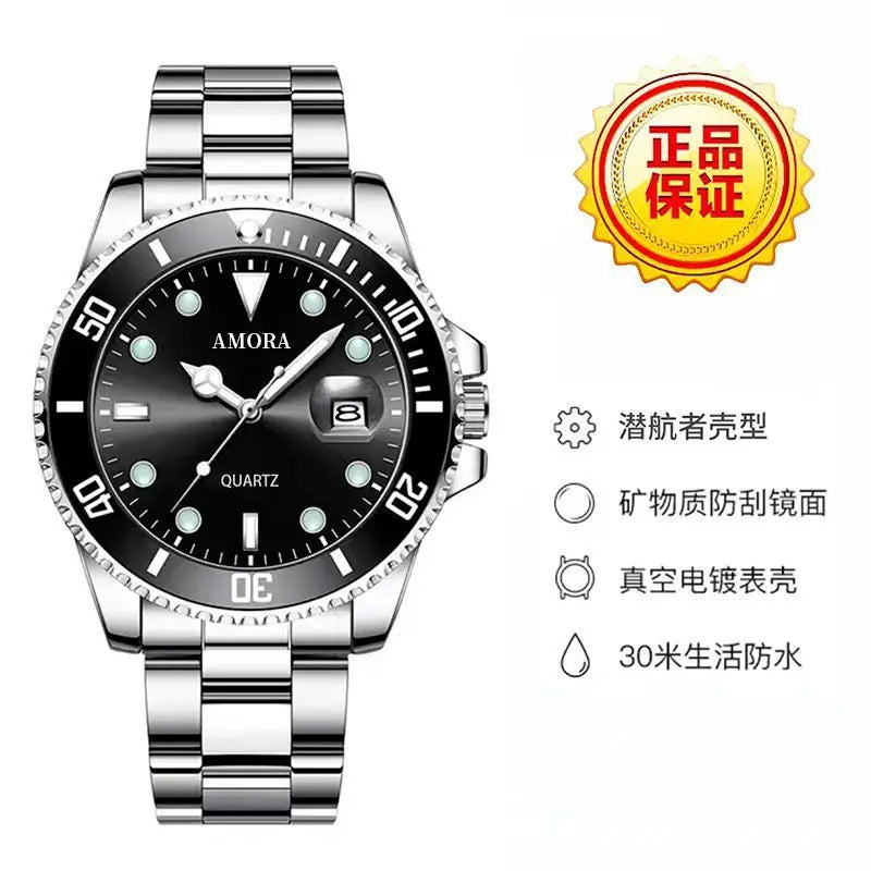 Amora Men's Blue Quartz Watch 2025 Waterproof