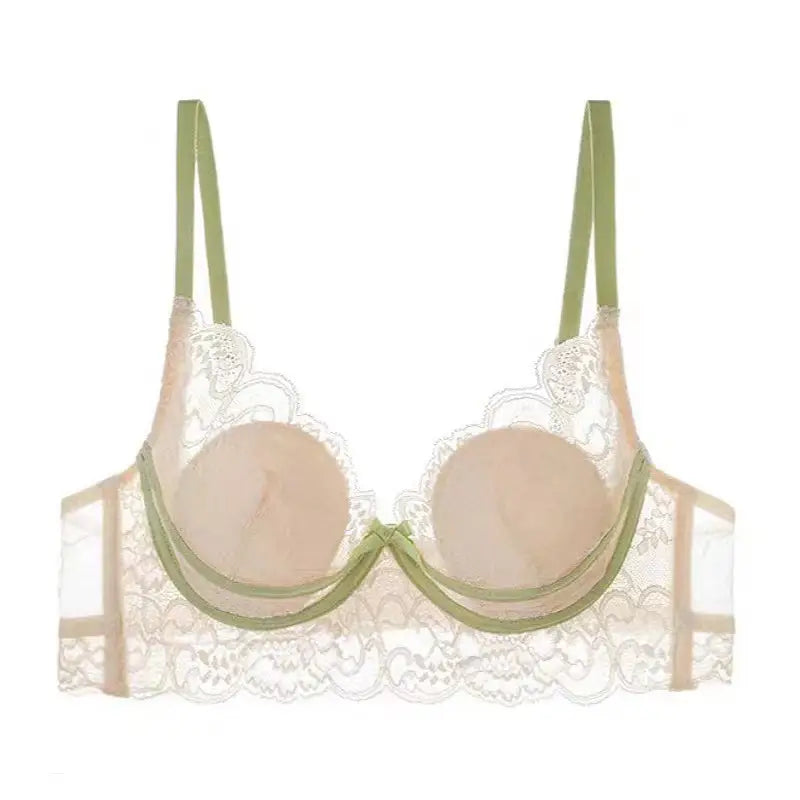 French Style Lace Bra Large Chest Anti-Sagging Plus Size