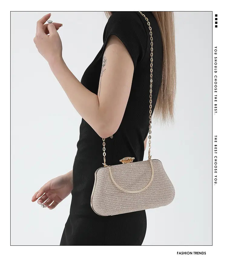 2024 Summer Shoulder Bag Black High-End Textured Crossbody