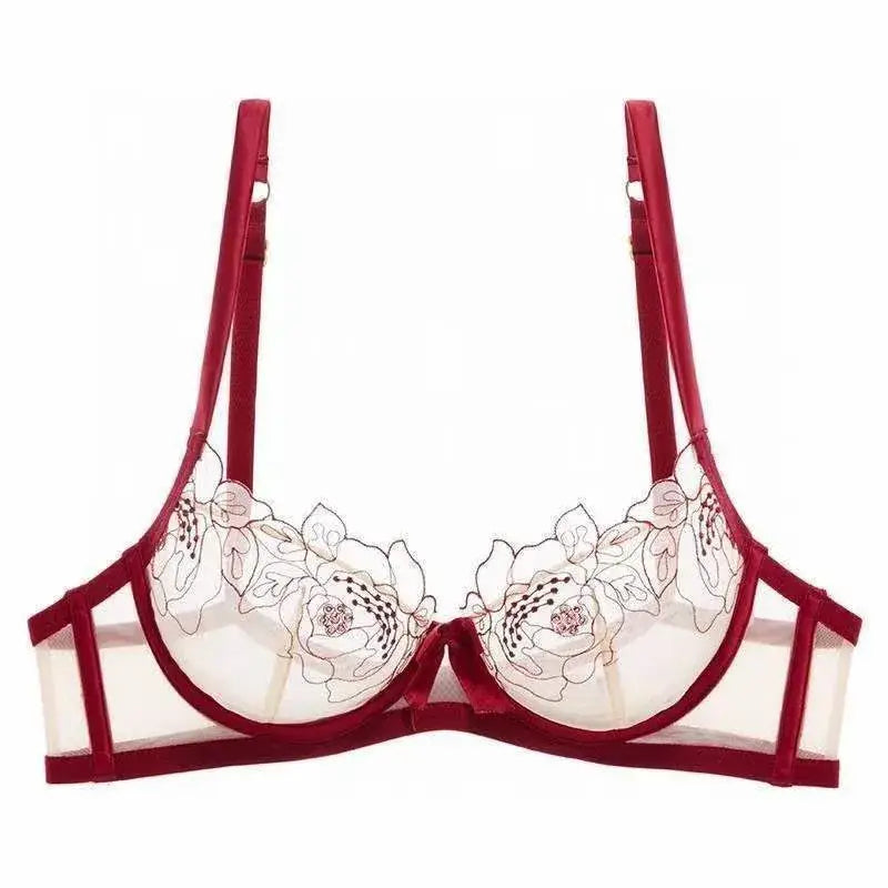 French Style Lace Bra Suit Women Sexy Big Chest Small
