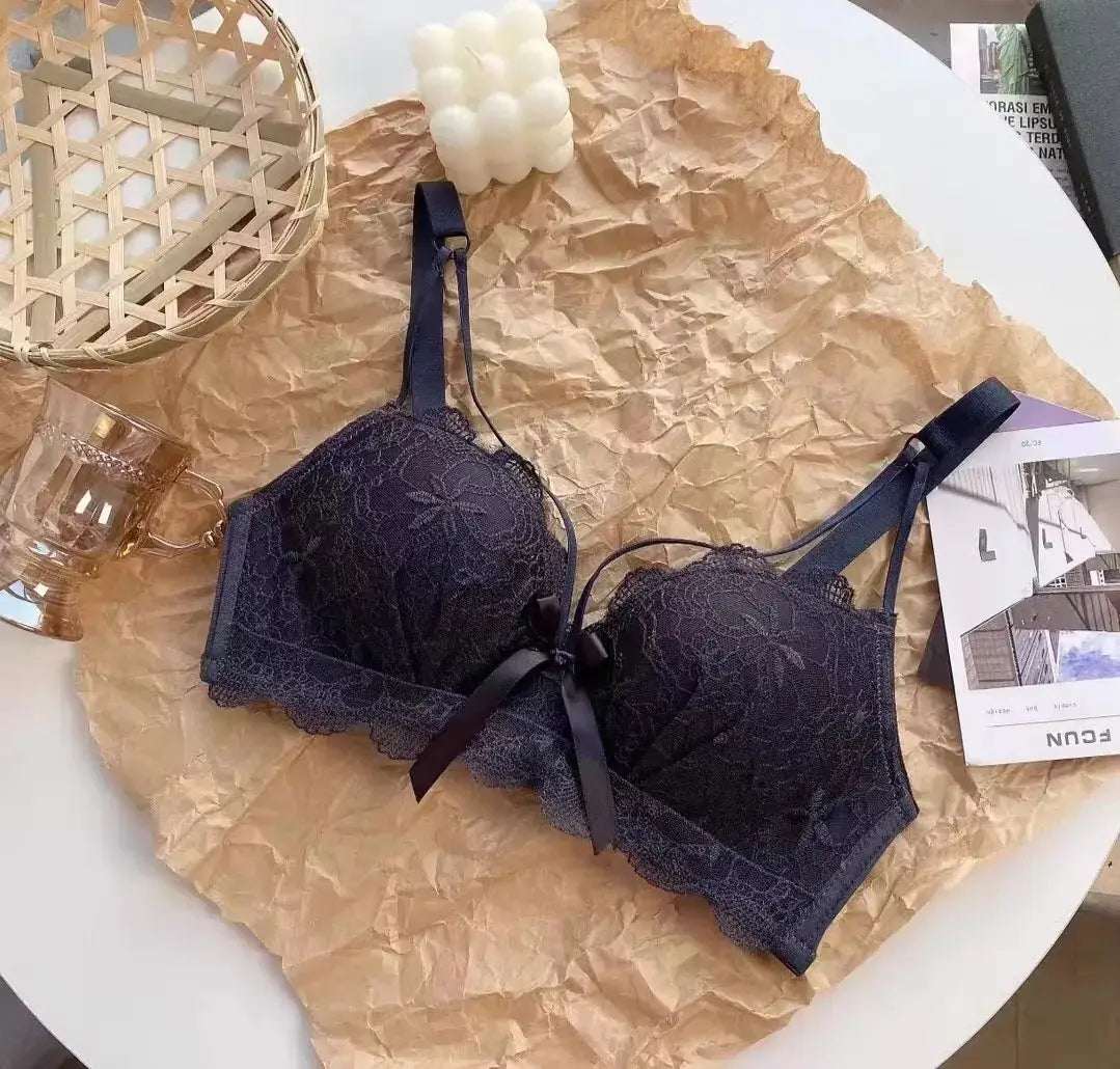 Red Lace Push Up Bra for Small Chest Anti Sagging