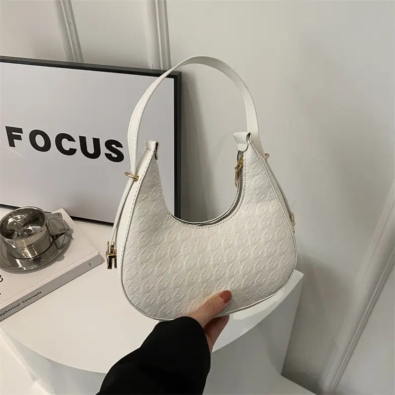 Green Embossed Shoulder Bag for Women 2025