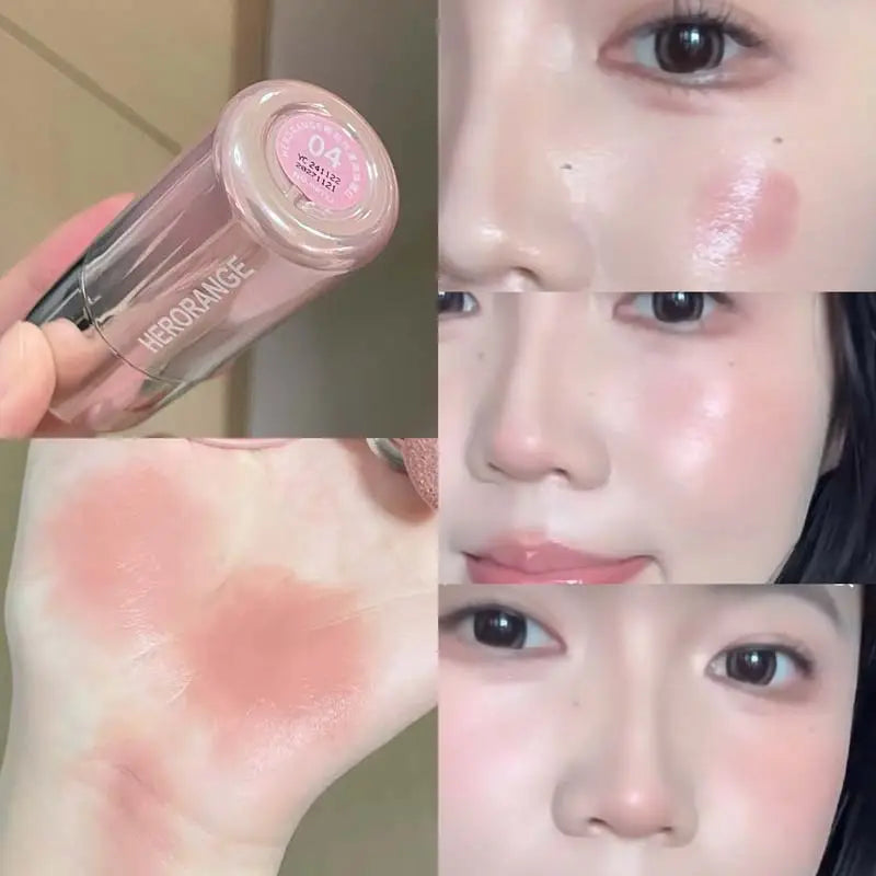 Korean Matte Blush Liquid Orange Low Saturation