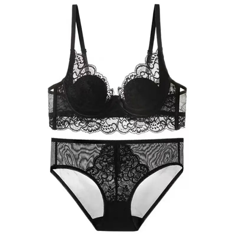 French Style Lace Bra Large Chest Anti-Sagging Plus Size