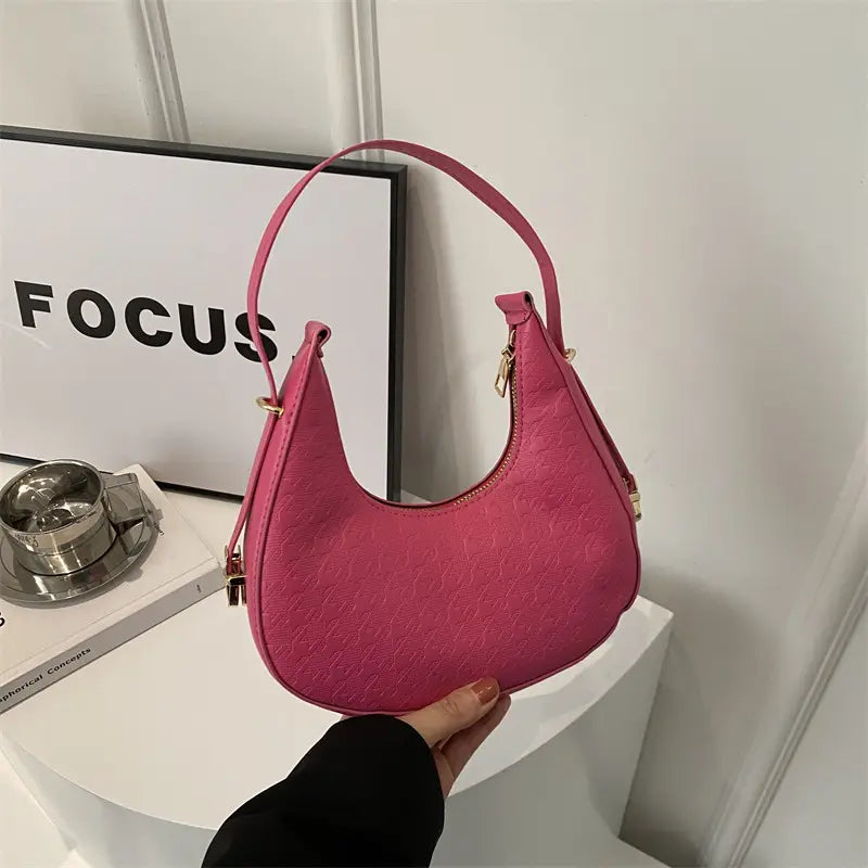 Green Embossed Shoulder Bag for Women 2025