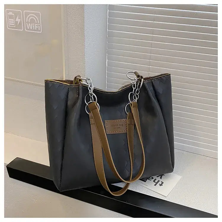 Women's Large Capacity Shoulder Tote Bag Beige