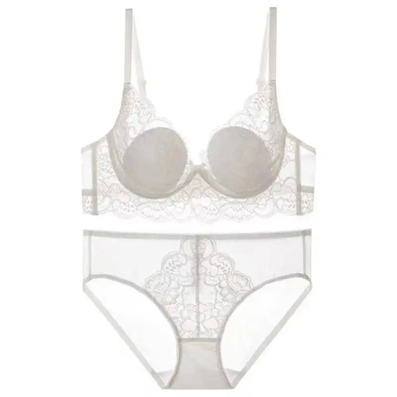 French Style Lace Bra Large Chest Anti-Sagging Plus Size