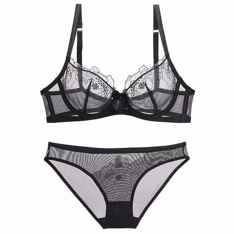 French Style Lace Bra Suit Women Sexy Big Chest Small