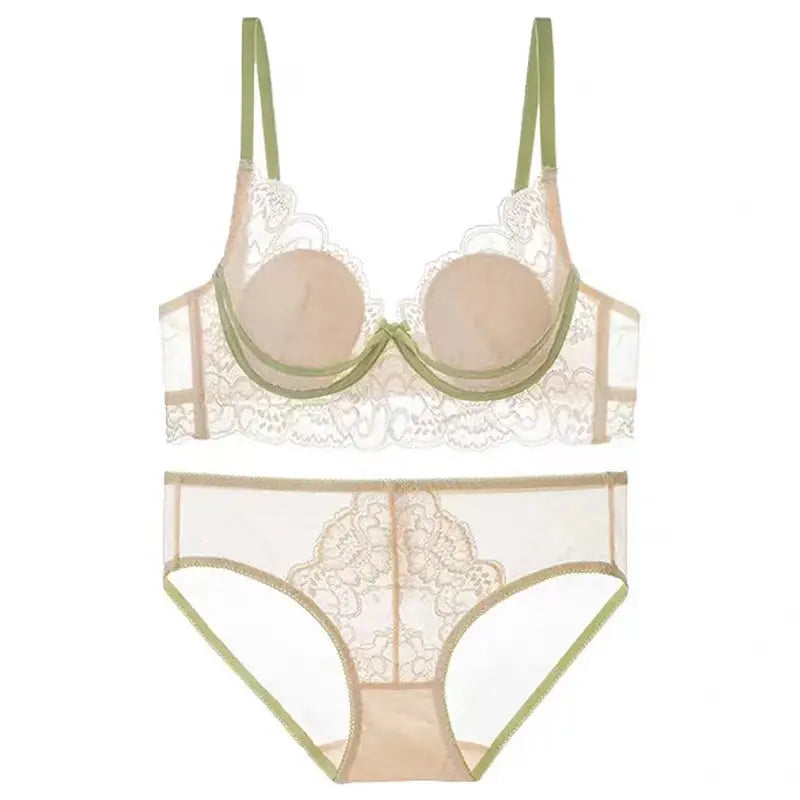 French Style Lace Bra Large Chest Anti-Sagging Plus Size