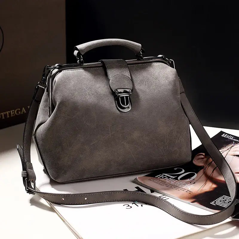 Women's Korean Style Frosted Shoulder Bag Brown 2024