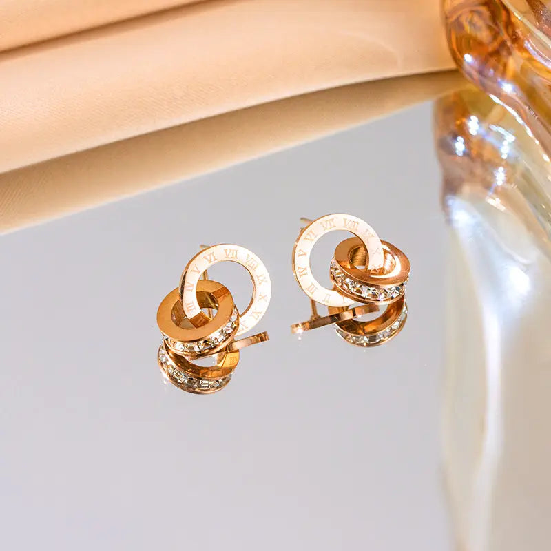 Gold Titanium Necklace Set for Women Fashion Jewelry