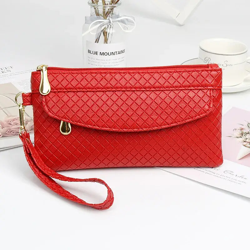 Red Korean Style Mini Phone Purse for Women