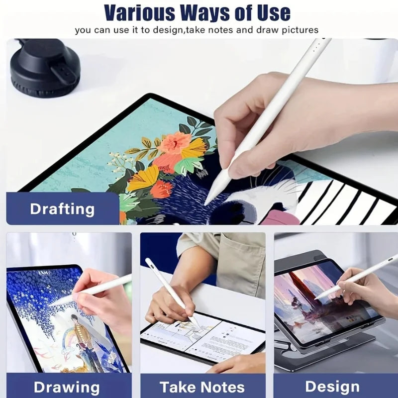 Universal Rechargeable Stylus Pen for Touchscreen Devices | Magnetic Stylus with High-Precision Tip | USB Type-C Charging | Compatible with iPad, Android & Tablets