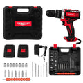 TOP ROCKET Cordless Rechargeable Drill Machine Kit |   48V  Double Batteries | 3-in-1 Drill, Screwdriver & Impact Driver | Variable Speed Power Tool Set with Carry Case